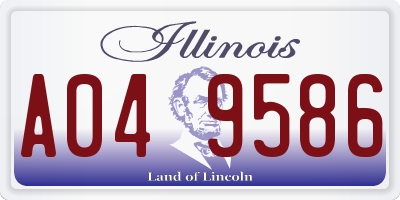 IL license plate A049586