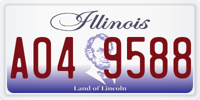 IL license plate A049588