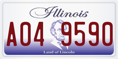 IL license plate A049590