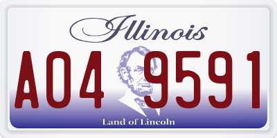 IL license plate A049591