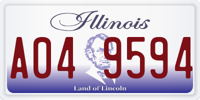 IL license plate A049594