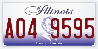 IL license plate A049595