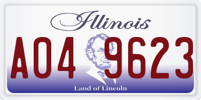 IL license plate A049623