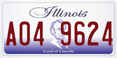 IL license plate A049624