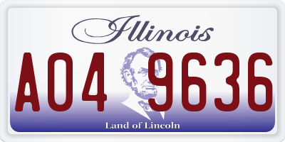 IL license plate A049636