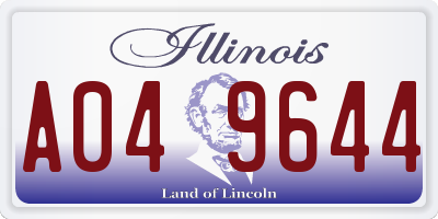 IL license plate A049644