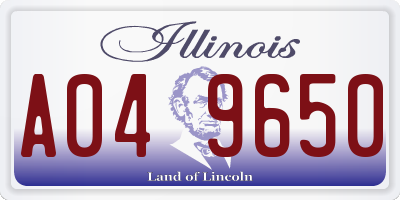 IL license plate A049650