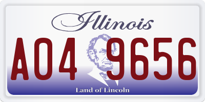 IL license plate A049656