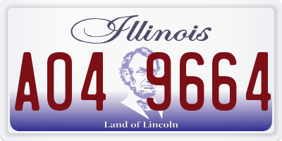 IL license plate A049664
