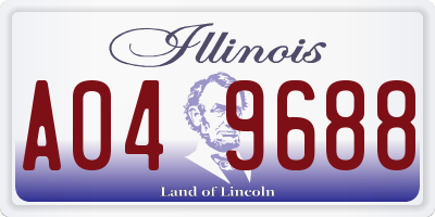 IL license plate A049688