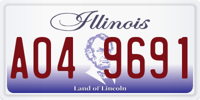IL license plate A049691