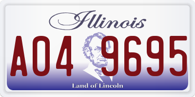 IL license plate A049695