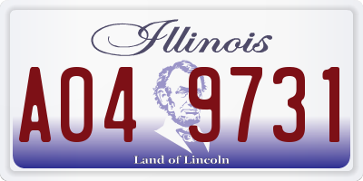 IL license plate A049731