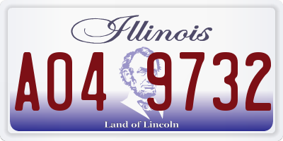 IL license plate A049732
