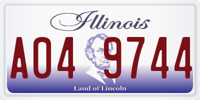 IL license plate A049744