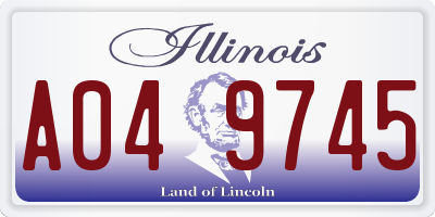 IL license plate A049745
