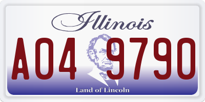 IL license plate A049790