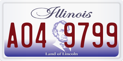 IL license plate A049799