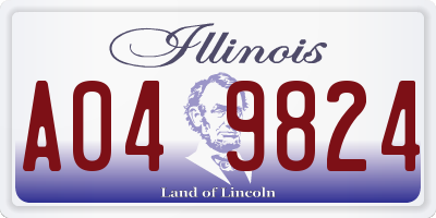 IL license plate A049824