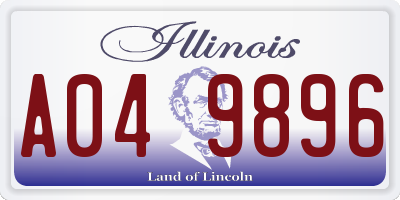 IL license plate A049896