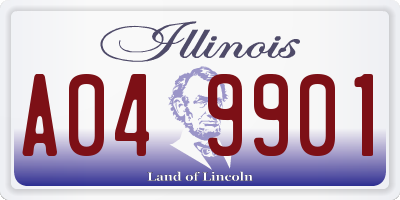 IL license plate A049901