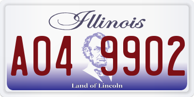 IL license plate A049902