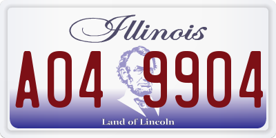 IL license plate A049904