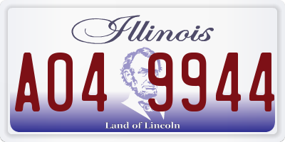 IL license plate A049944