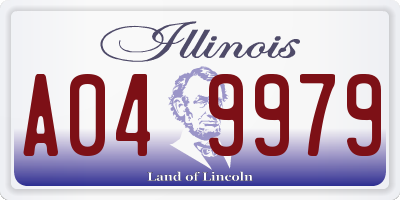 IL license plate A049979
