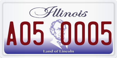 IL license plate A050005