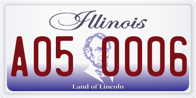 IL license plate A050006