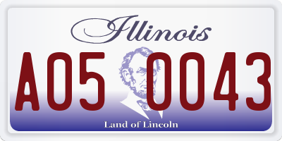 IL license plate A050043