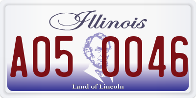 IL license plate A050046