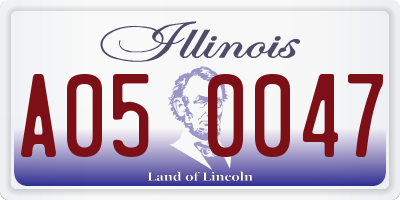 IL license plate A050047