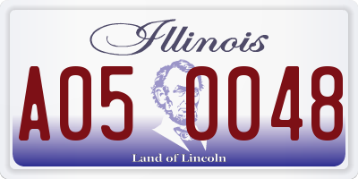IL license plate A050048