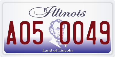 IL license plate A050049