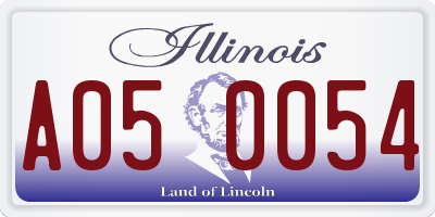 IL license plate A050054