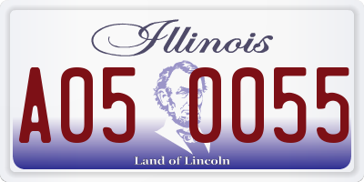 IL license plate A050055