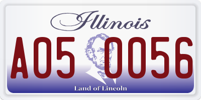 IL license plate A050056