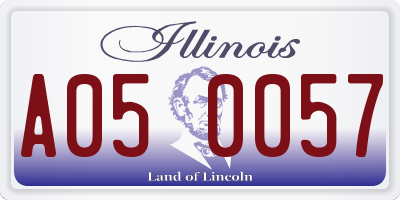 IL license plate A050057