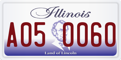 IL license plate A050060