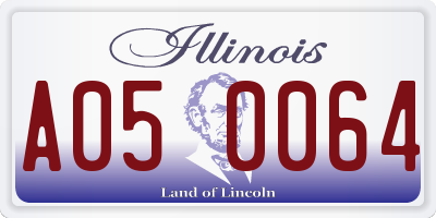 IL license plate A050064