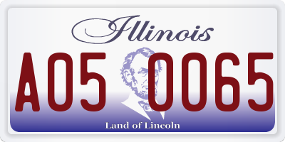 IL license plate A050065