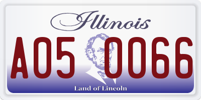 IL license plate A050066