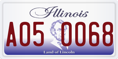 IL license plate A050068