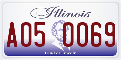 IL license plate A050069