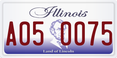 IL license plate A050075