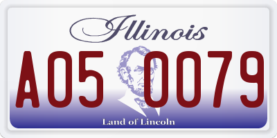 IL license plate A050079