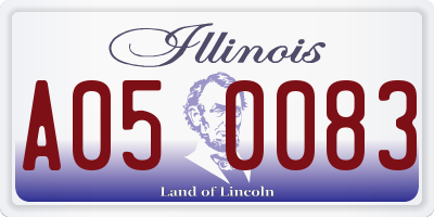 IL license plate A050083