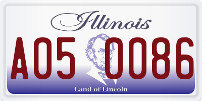 IL license plate A050086